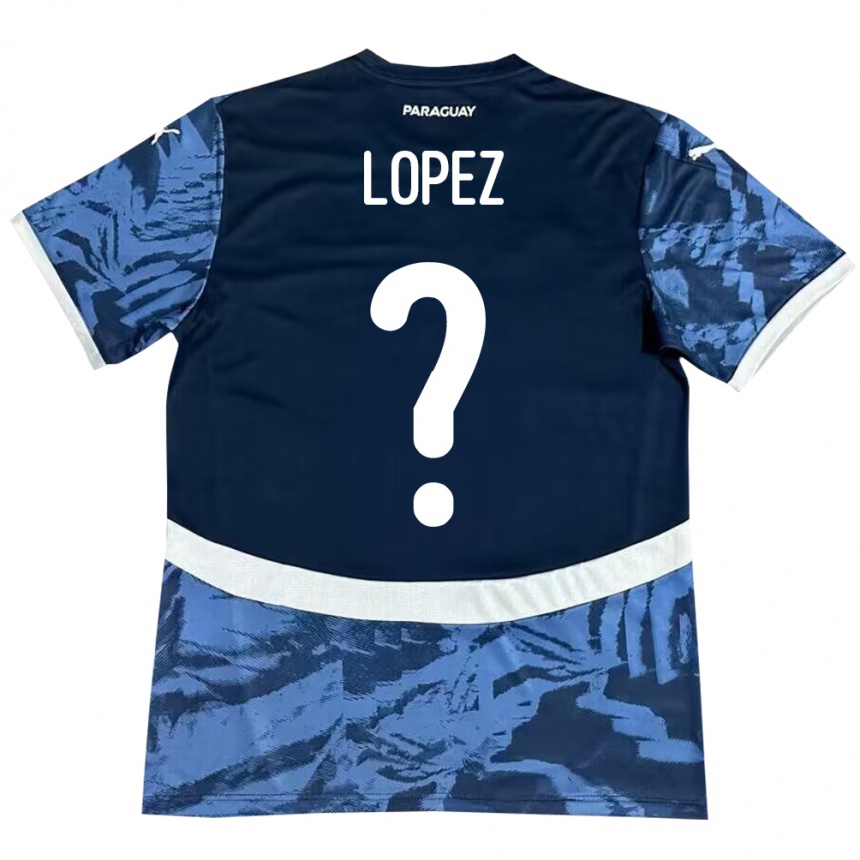 Hombre Fútbol Camiseta Paraguay Rodrigo López #0 Azul 2ª Equipación 24-26