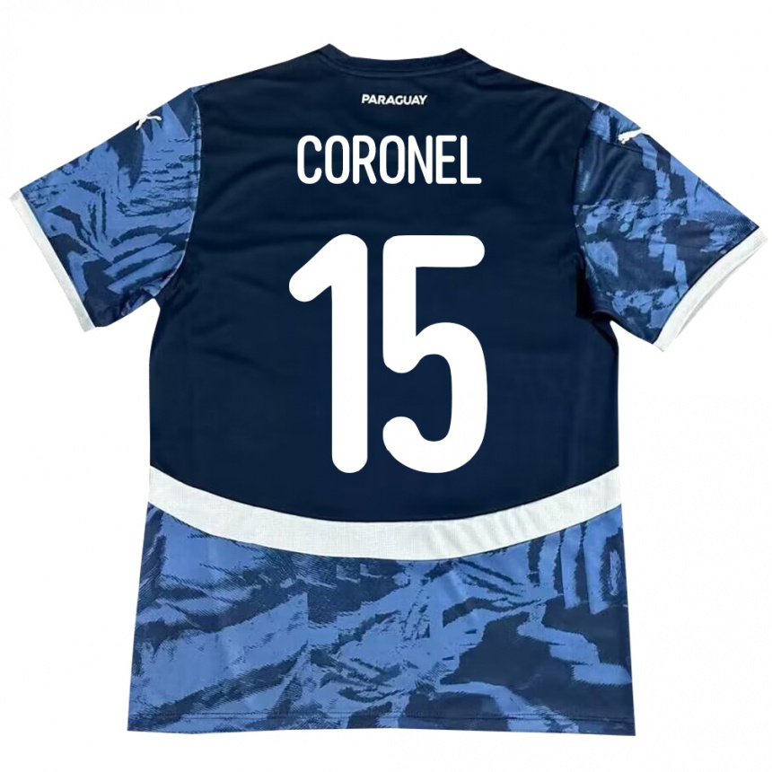 Hombre Fútbol Camiseta Paraguay Éver Coronel #15 Azul 2ª Equipación 24-26