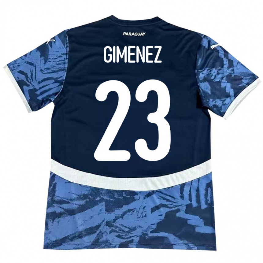 Hombre Fútbol Camiseta Paraguay Miguel Giménez #23 Azul 2ª Equipación 24-26