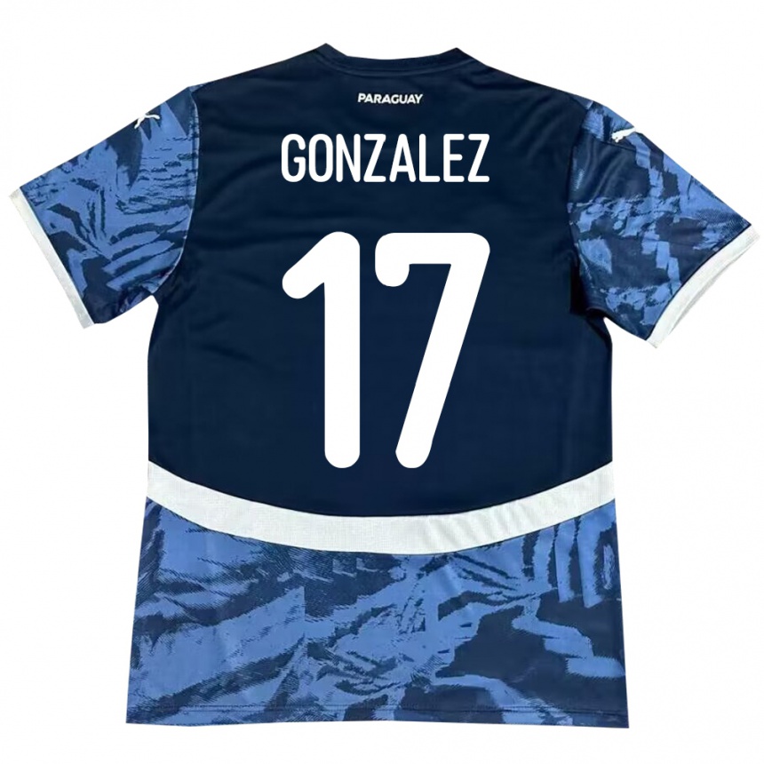 Hombre Fútbol Camiseta Paraguay Lourdes González #17 Azul 2ª Equipación 24-26