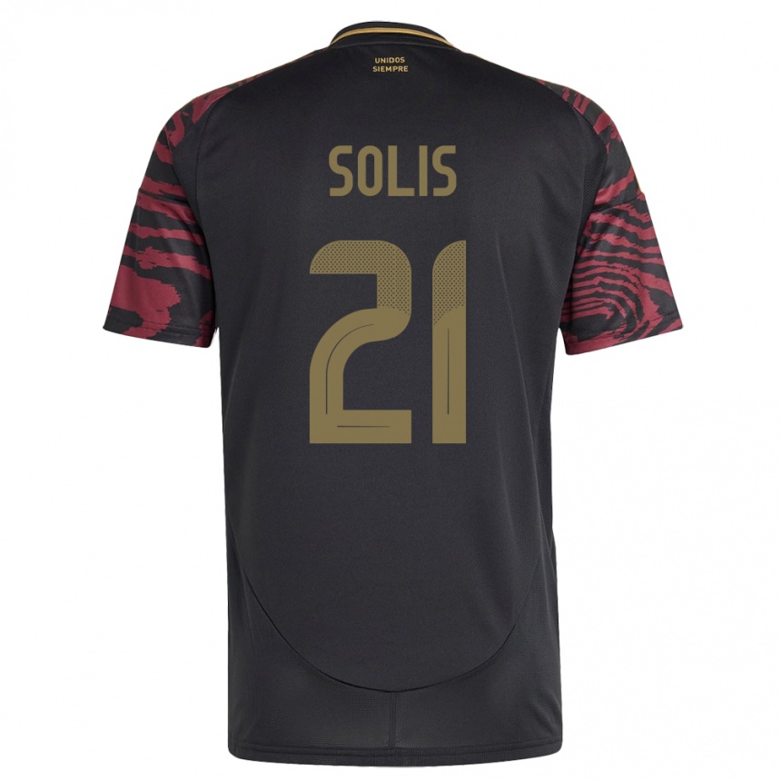 Hombre Fútbol Camiseta Perú Renato Solís #21 Negro 2ª Equipación 24-26