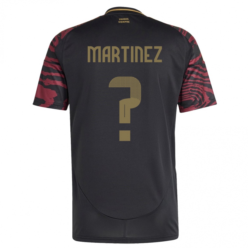 Hombre Fútbol Camiseta Perú Juan Martínez #0 Negro 2ª Equipación 24-26