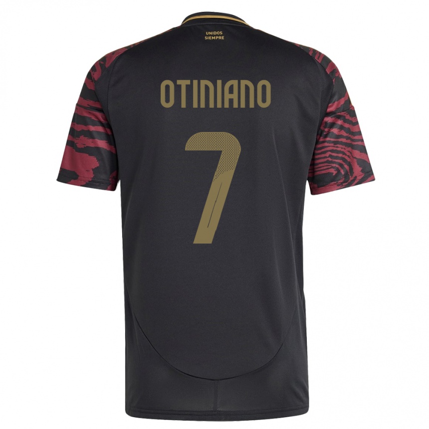 Hombre Fútbol Camiseta Perú Steffani Otiniano #7 Negro 2ª Equipación 24-26