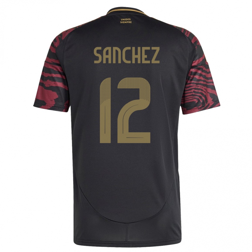 Hombre Fútbol Camiseta Perú Maryory Sánchez #12 Negro 2ª Equipación 24-26