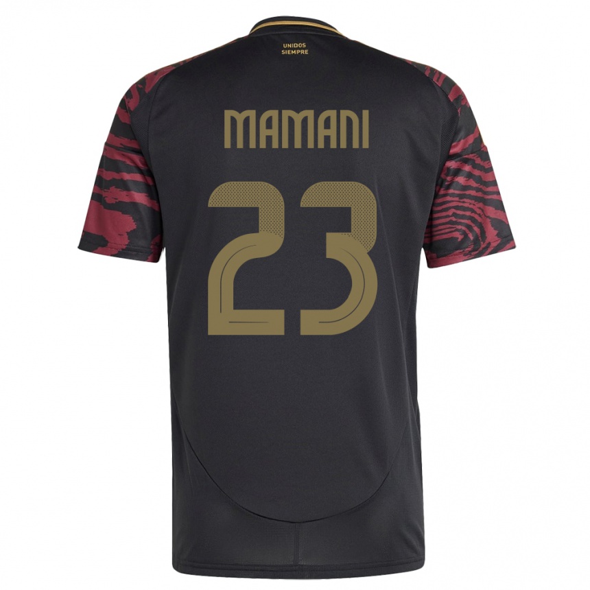 Hombre Fútbol Camiseta Perú Julia Mamani #23 Negro 2ª Equipación 24-26