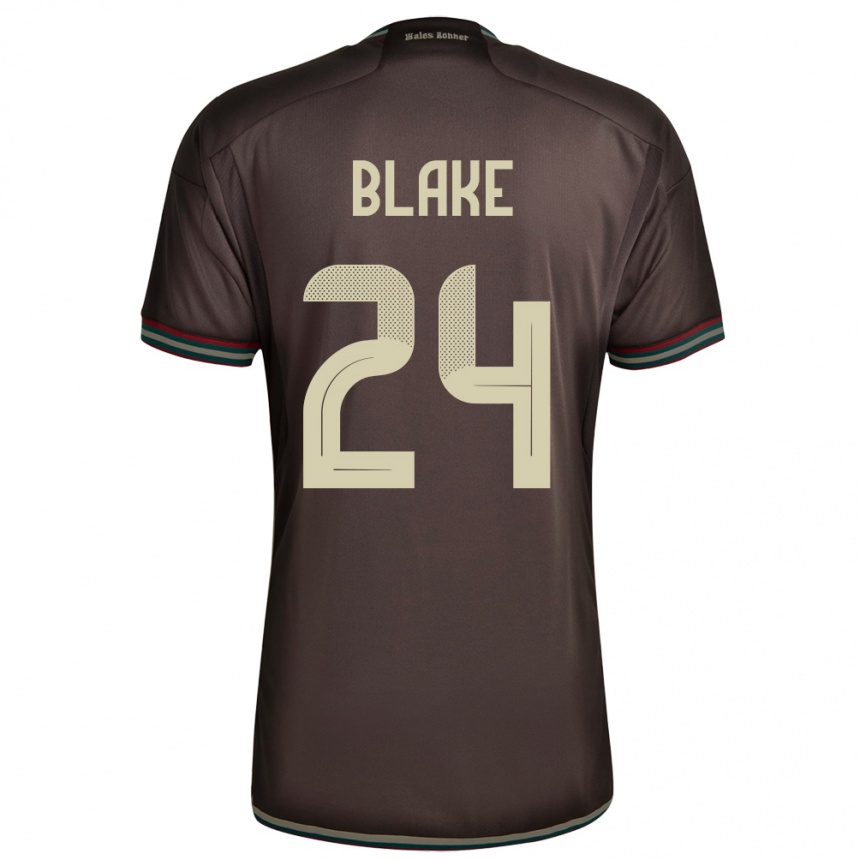 Hombre Fútbol Camiseta Jamaica Andre Blake #24 Marrón Noche 2ª Equipación 24-26