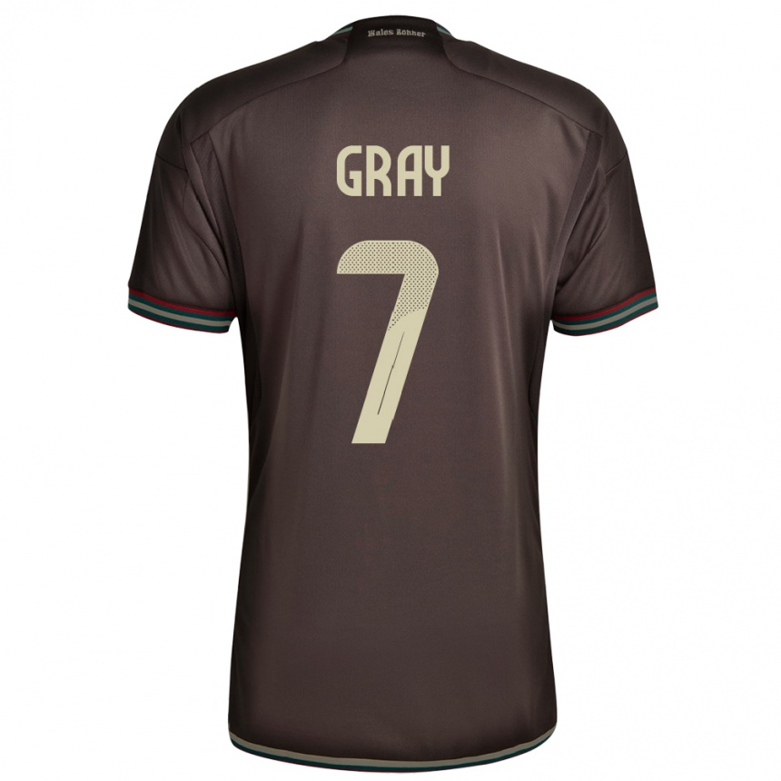 Hombre Fútbol Camiseta Jamaica Demarai Gray #7 Marrón Noche 2ª Equipación 24-26