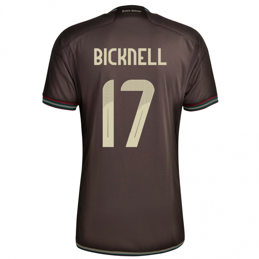 Hombre Fútbol Camiseta Jamaica Alexander Bicknell #17 Marrón Noche 2ª Equipación 24-26