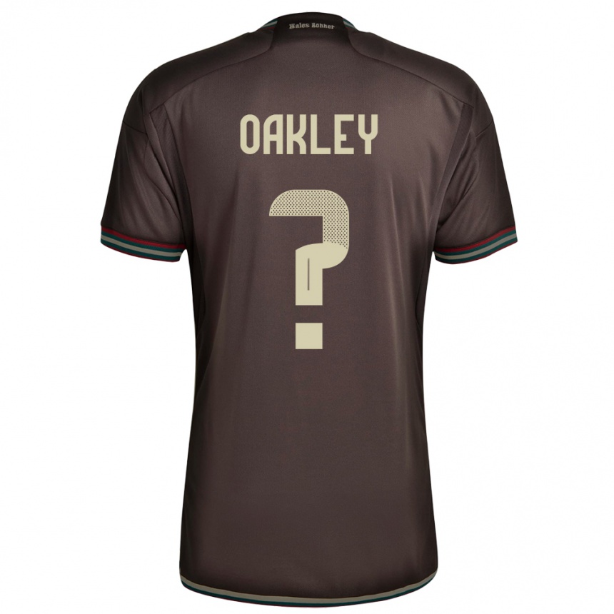 Hombre Fútbol Camiseta Jamaica Katie Oakley #0 Marrón Noche 2ª Equipación 24-26