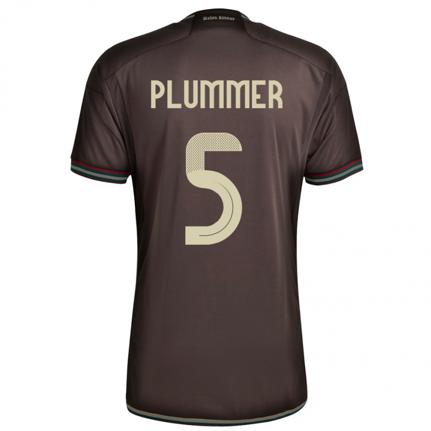 Hombre Fútbol Camiseta Jamaica Konya Plummer #5 Marrón Noche 2ª Equipación 24-26