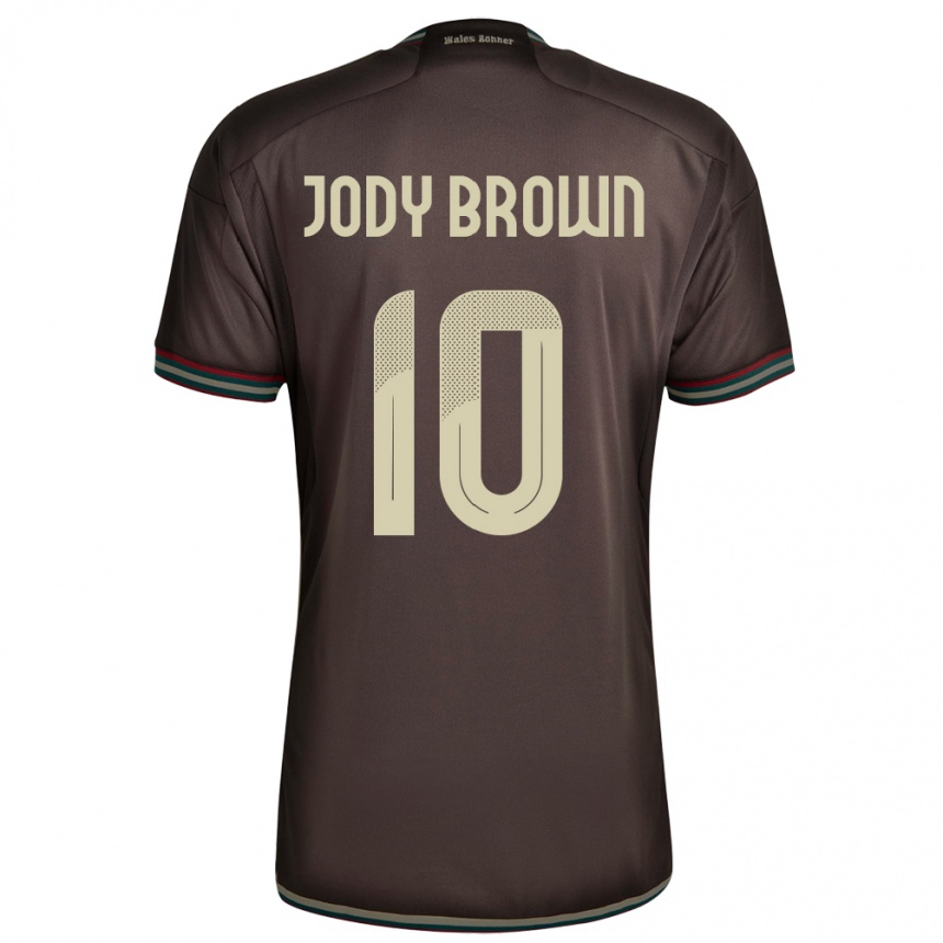 Hombre Fútbol Camiseta Jamaica Jody Brown #10 Marrón Noche 2ª Equipación 24-26