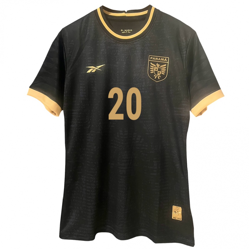 Hombre Fútbol Camiseta Panamá Ernesto Gómez #20 Negro 2ª Equipación 24-26