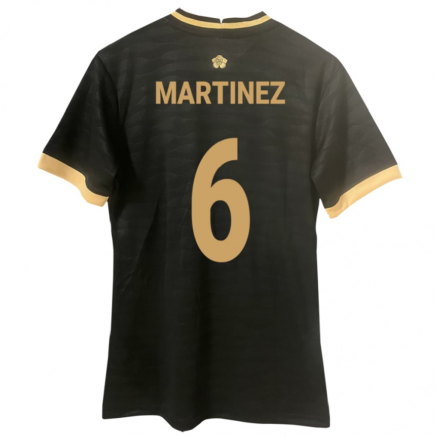 Hombre Fútbol Camiseta Panamá Christian Martínez #6 Negro 2ª Equipación 24-26