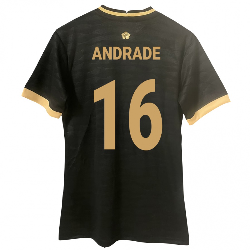 Hombre Fútbol Camiseta Panamá Andrés Andrade #16 Negro 2ª Equipación 24-26