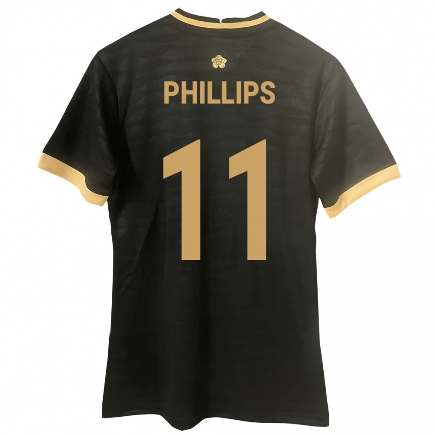 Hombre Fútbol Camiseta Panamá Ricardo Phillips #11 Negro 2ª Equipación 24-26