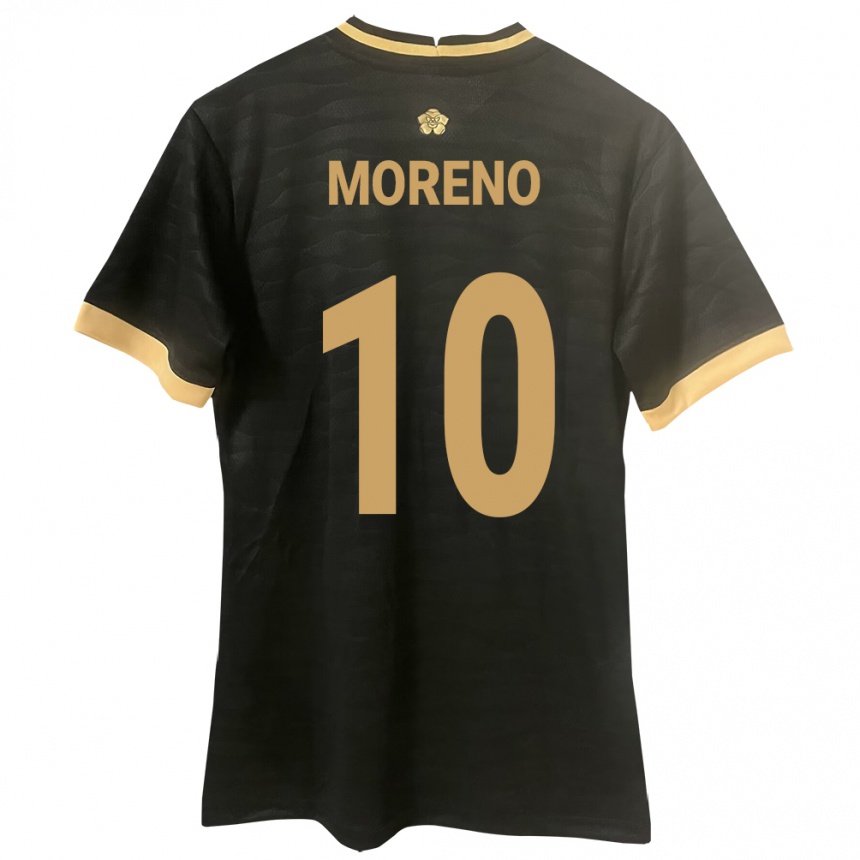 Hombre Fútbol Camiseta Panamá Éric Moreno #10 Negro 2ª Equipación 24-26