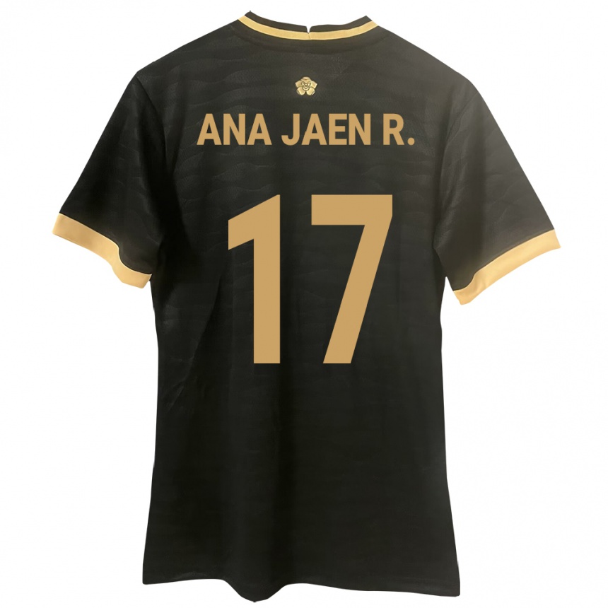 Hombre Fútbol Camiseta Panamá Ana Jaén Rodríguez #17 Negro 2ª Equipación 24-26