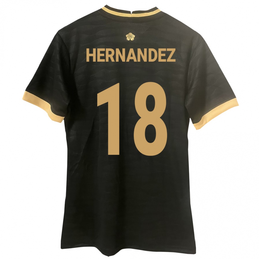 Hombre Fútbol Camiseta Panamá Erika Hernández #18 Negro 2ª Equipación 24-26