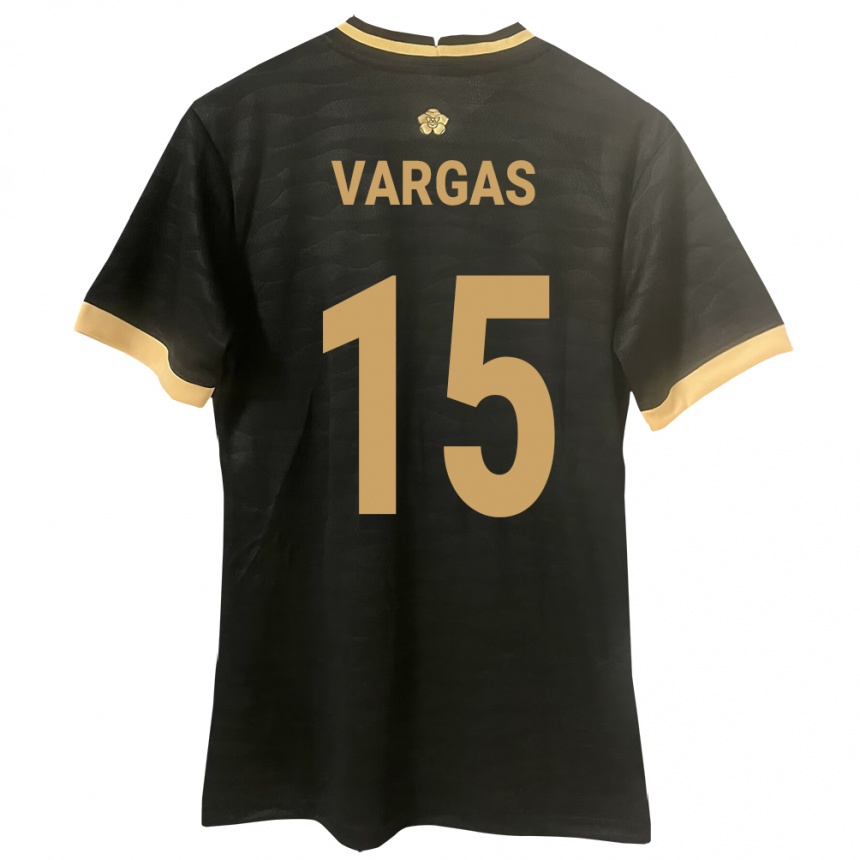 Hombre Fútbol Camiseta Panamá Rosario Vargas #15 Negro 2ª Equipación 24-26