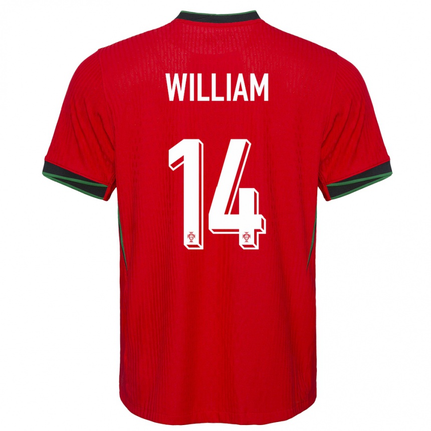 Mujer Fútbol Camiseta Portugal William Carvalho #14 Rojo 1ª Equipación 24-26