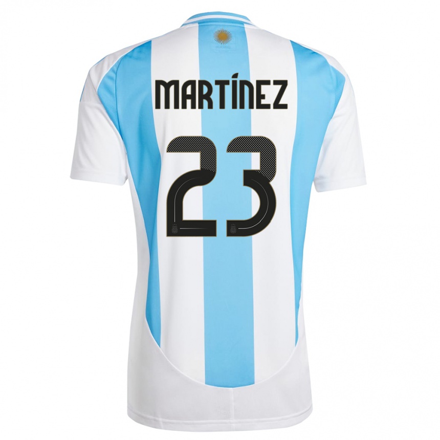 Mujer Fútbol Camiseta Argentina Emiliano Martinez #23 Blanco Azul 1ª Equipación 24-26