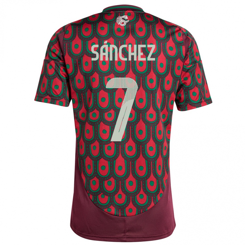 Mujer Fútbol Camiseta México Maria Sanchez #7 Granate 1ª Equipación 24-26