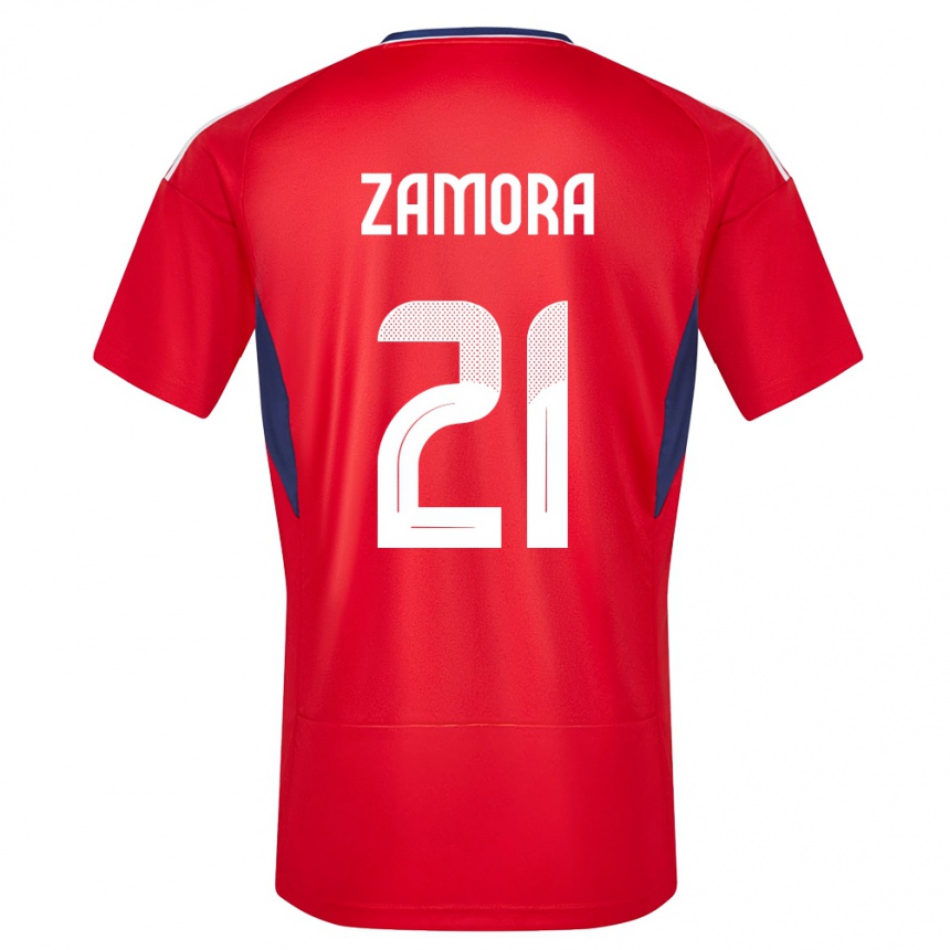 Mujer Fútbol Camiseta Costa Rica Alvaro Zamora #21 Rojo 1ª Equipación 24-26
