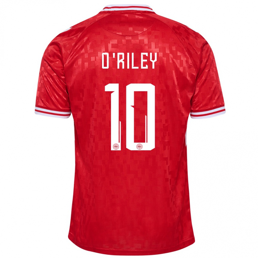 Mujer Fútbol Camiseta Dinamarca Matt O Riley #10 Rojo 1ª Equipación 24-26