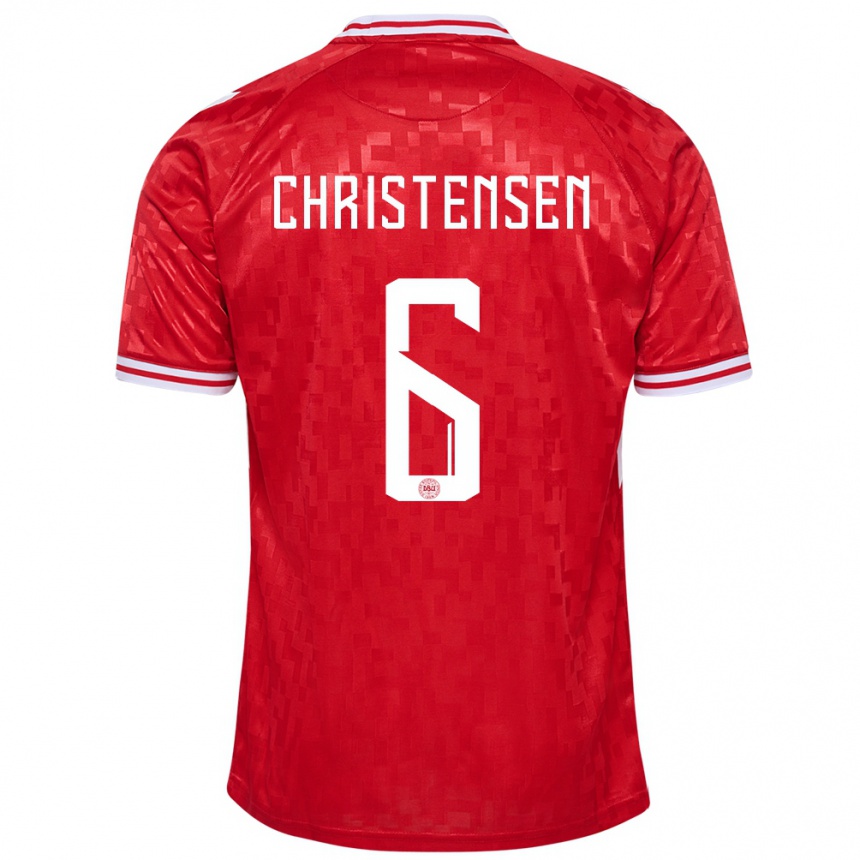 Mujer Fútbol Camiseta Dinamarca Andreas Christensen #6 Rojo 1ª Equipación 24-26
