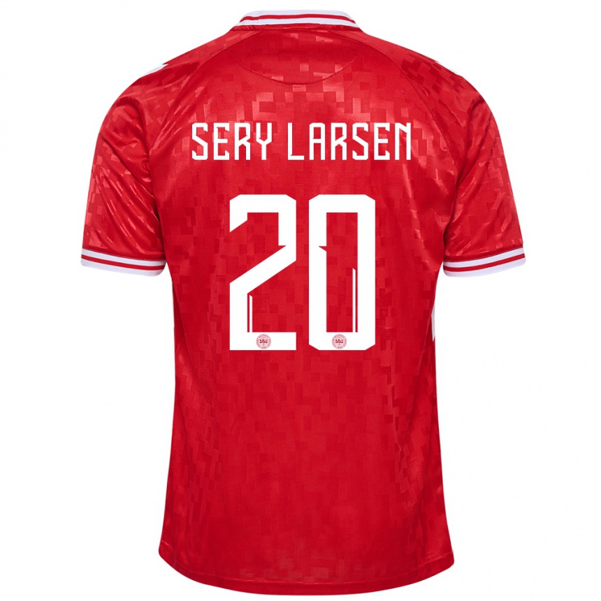 Mujer Fútbol Camiseta Dinamarca Japhet Sery Larsen #20 Rojo 1ª Equipación 24-26