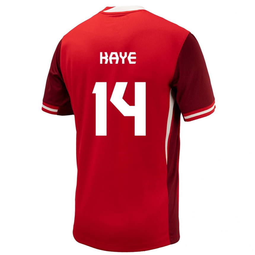 Mujer Fútbol Camiseta Canadá Mark Anthony Kaye #14 Rojo 1ª Equipación 24-26