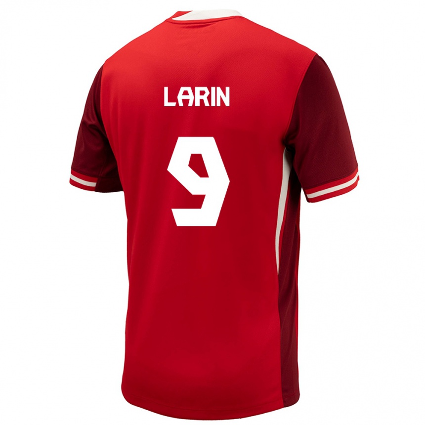 Mujer Fútbol Camiseta Canadá Cyle Larin #9 Rojo 1ª Equipación 24-26
