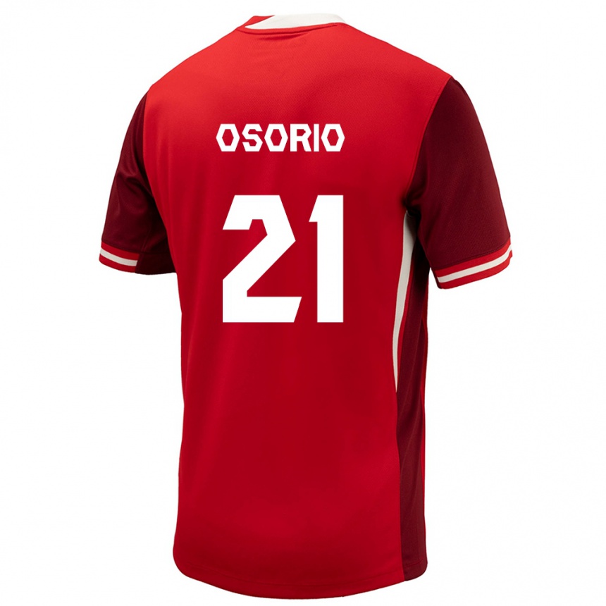 Mujer Fútbol Camiseta Canadá Jonathan Osorio #21 Rojo 1ª Equipación 24-26