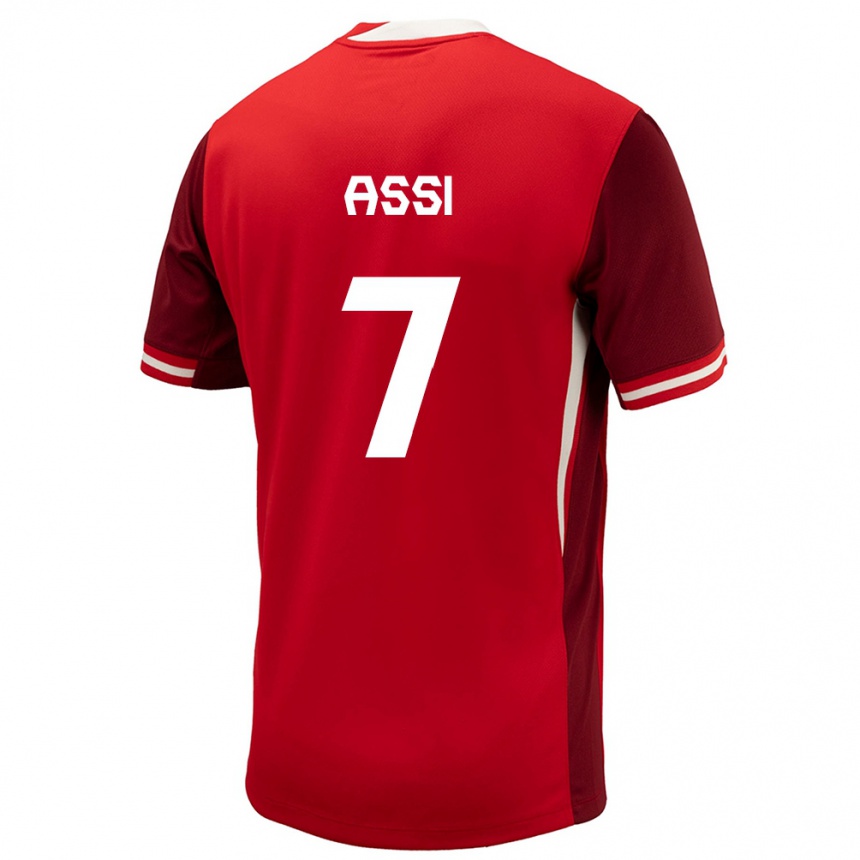 Mujer Fútbol Camiseta Canadá Jean Aniel Assi #7 Rojo 1ª Equipación 24-26