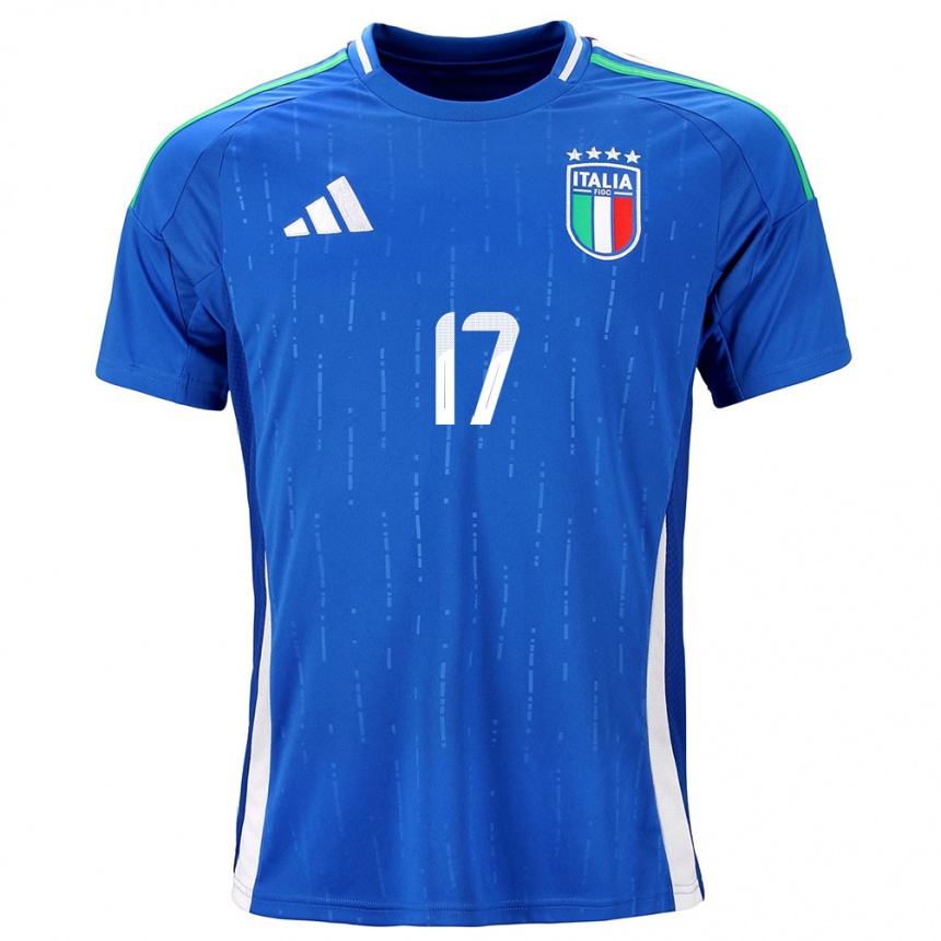 Mujer Fútbol Camiseta Italia Aaron Ciammaglichella #17 Azul 1ª Equipación 24-26