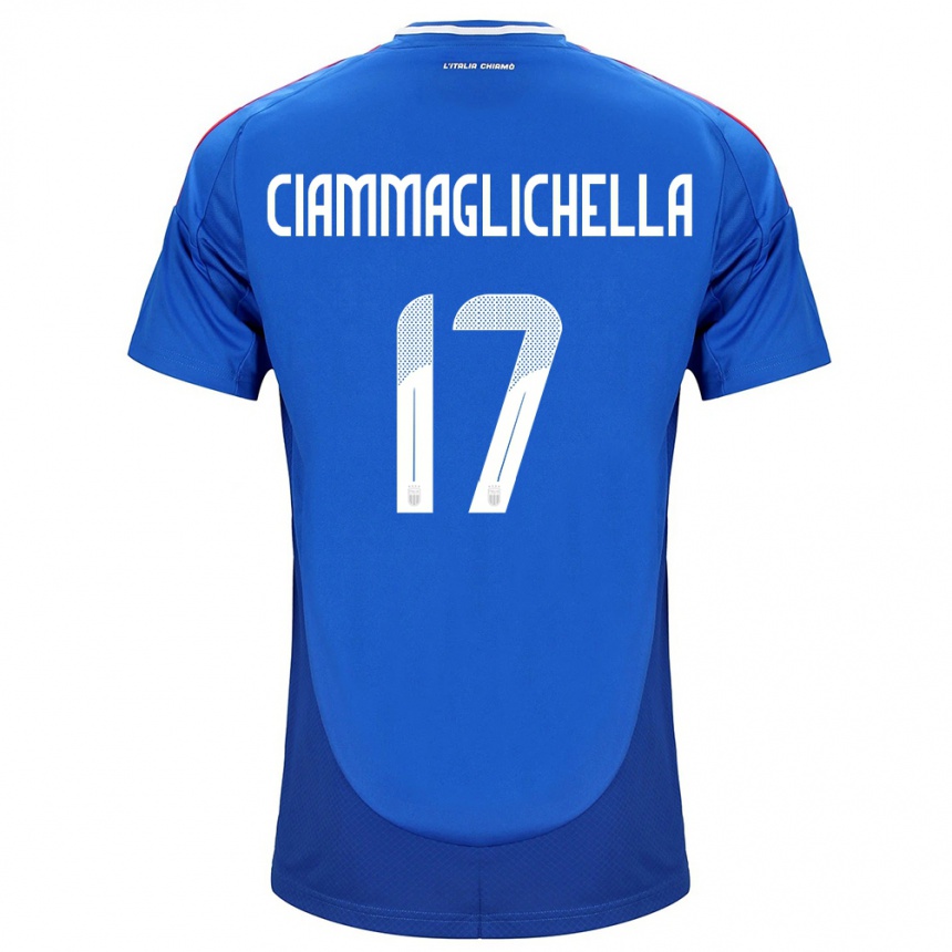 Mujer Fútbol Camiseta Italia Aaron Ciammaglichella #17 Azul 1ª Equipación 24-26