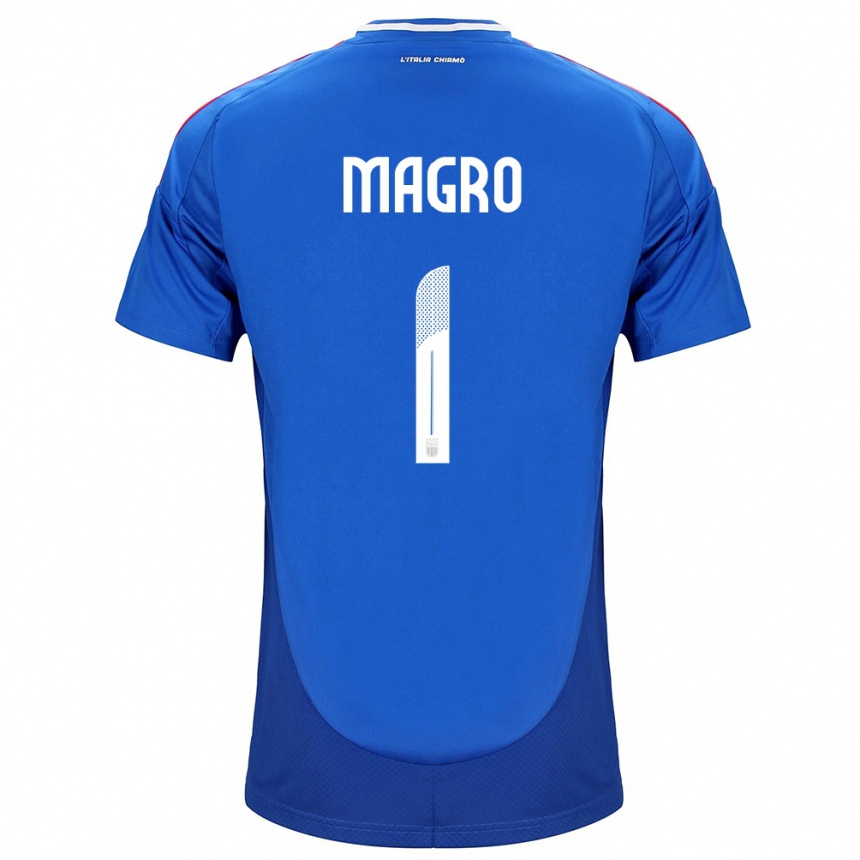 Mujer Fútbol Camiseta Italia Federico Magro #1 Azul 1ª Equipación 24-26