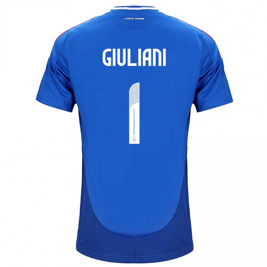 Mujer Fútbol Camiseta Italia Laura Giuliani #1 Azul 1ª Equipación 24-26