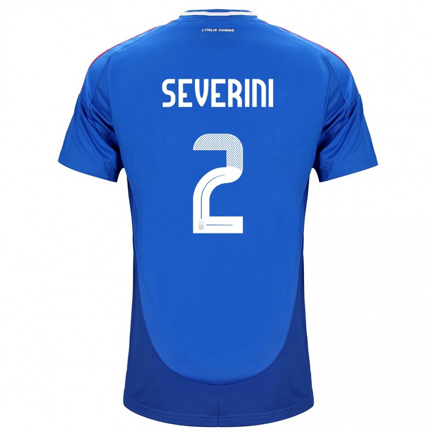 Mujer Fútbol Camiseta Italia Emma Severini #2 Azul 1ª Equipación 24-26