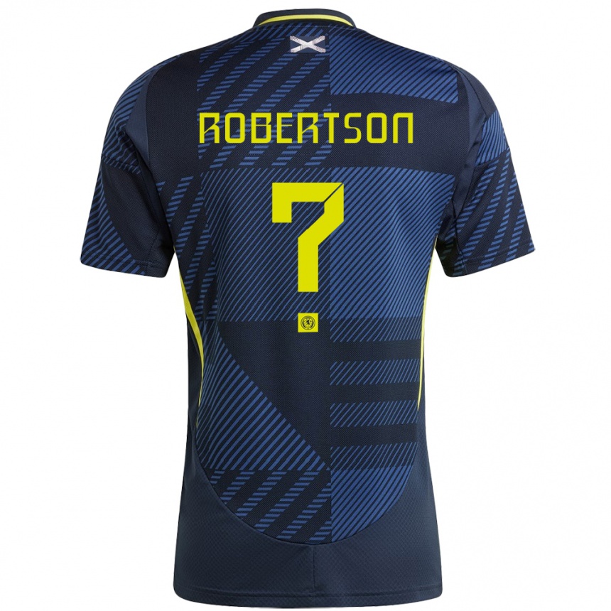 Mujer Fútbol Camiseta Escocia Finlay Robertson #0 Azul Oscuro 1ª Equipación 24-26