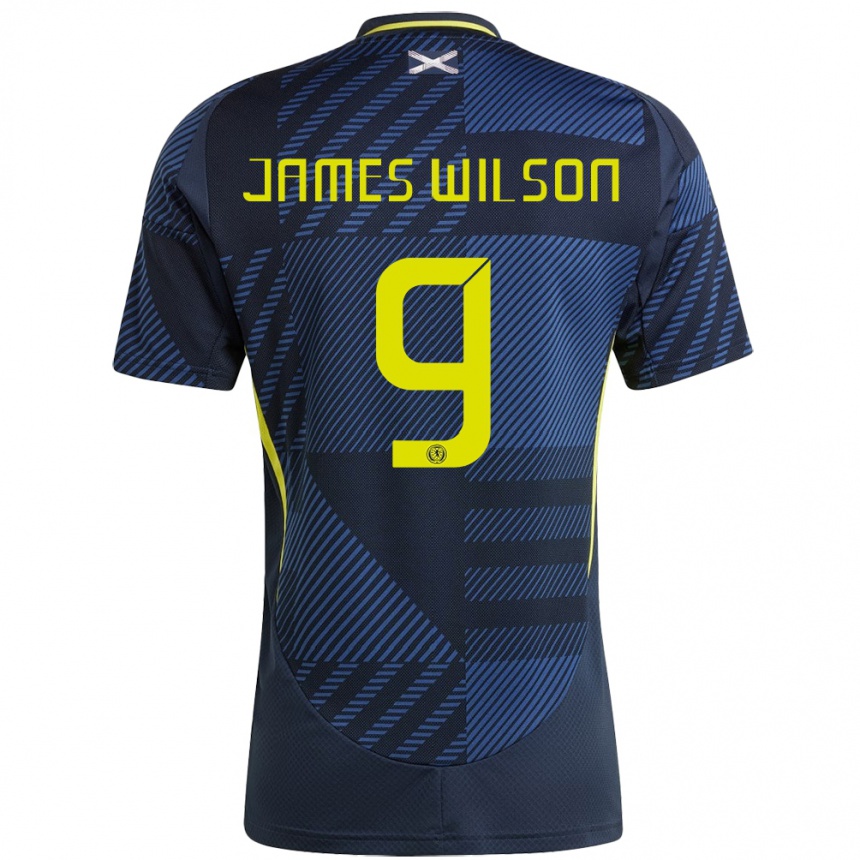 Mujer Fútbol Camiseta Escocia James Wilson #9 Azul Oscuro 1ª Equipación 24-26