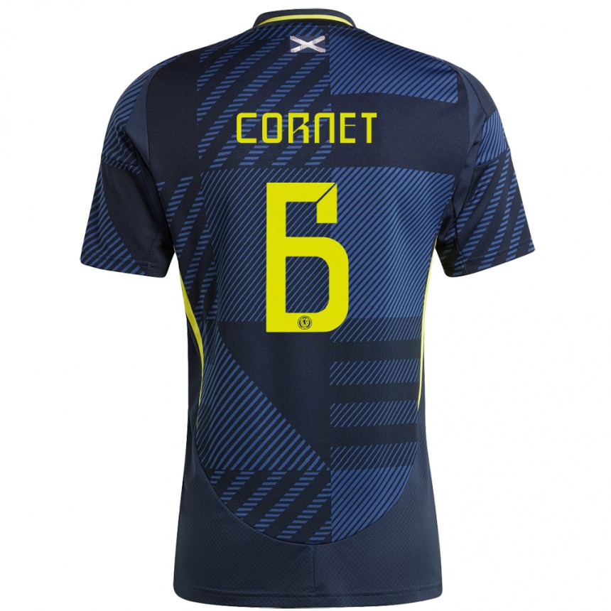 Mujer Fútbol Camiseta Escocia Chelsea Cornet #6 Azul Oscuro 1ª Equipación 24-26