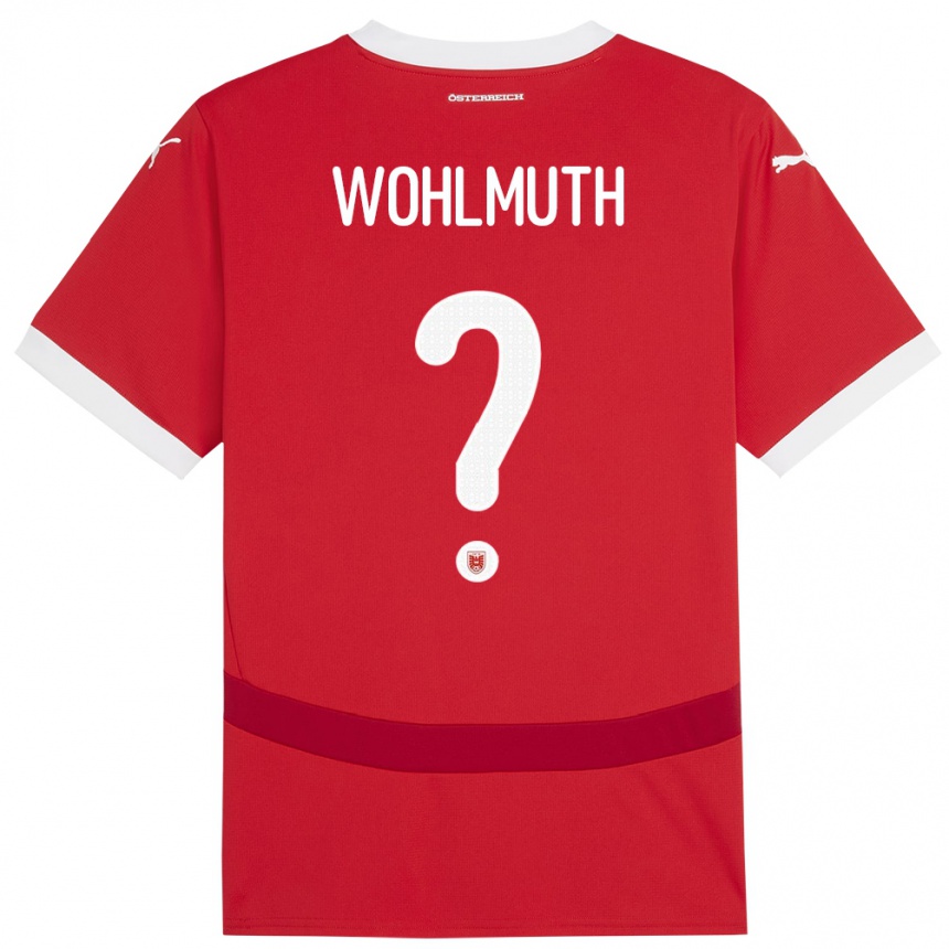 Mujer Fútbol Camiseta Austria Fabian Wohlmuth #0 Rojo 1ª Equipación 24-26