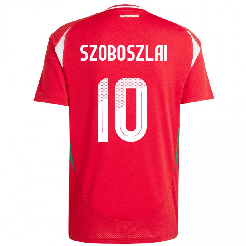 Mujer Fútbol Camiseta Hungría Dominik Szoboszlai #10 Rojo 1ª Equipación 24-26