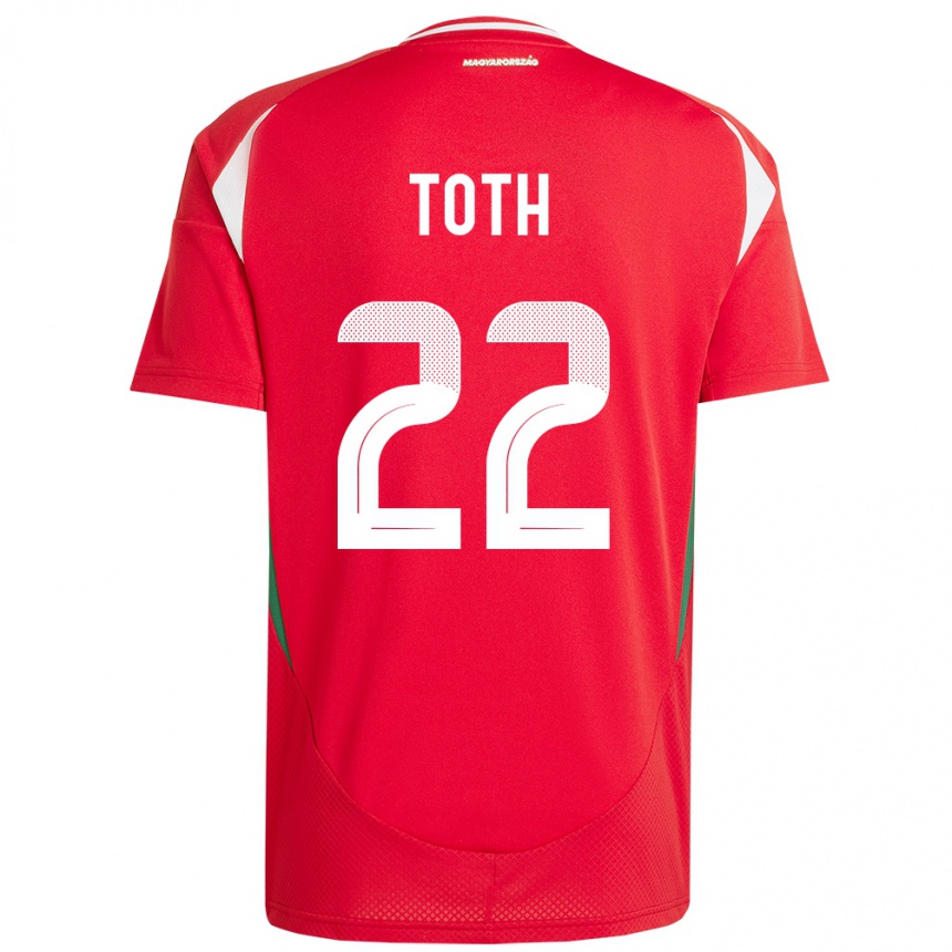 Mujer Fútbol Camiseta Hungría Balázs Tóth #22 Rojo 1ª Equipación 24-26