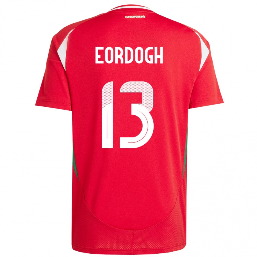 Mujer Fútbol Camiseta Hungría András Eördögh #13 Rojo 1ª Equipación 24-26