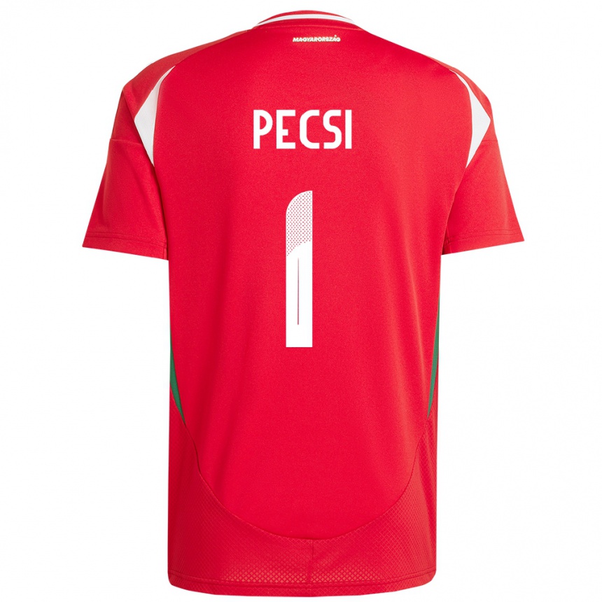Mujer Fútbol Camiseta Hungría Ármin Pécsi #1 Rojo 1ª Equipación 24-26