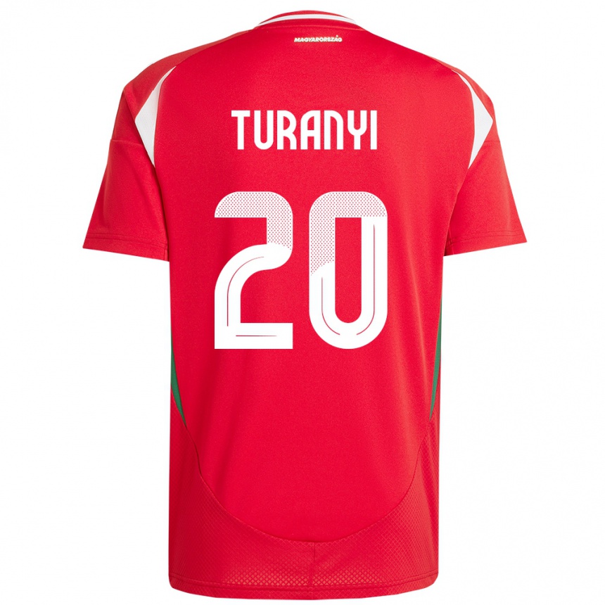 Mujer Fútbol Camiseta Hungría Lilla Turányi #20 Rojo 1ª Equipación 24-26