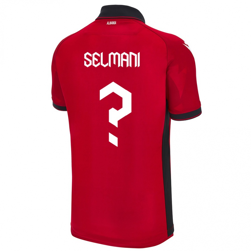 Mujer Fútbol Camiseta Albania Egert Selmani #0 Rojo 1ª Equipación 24-26