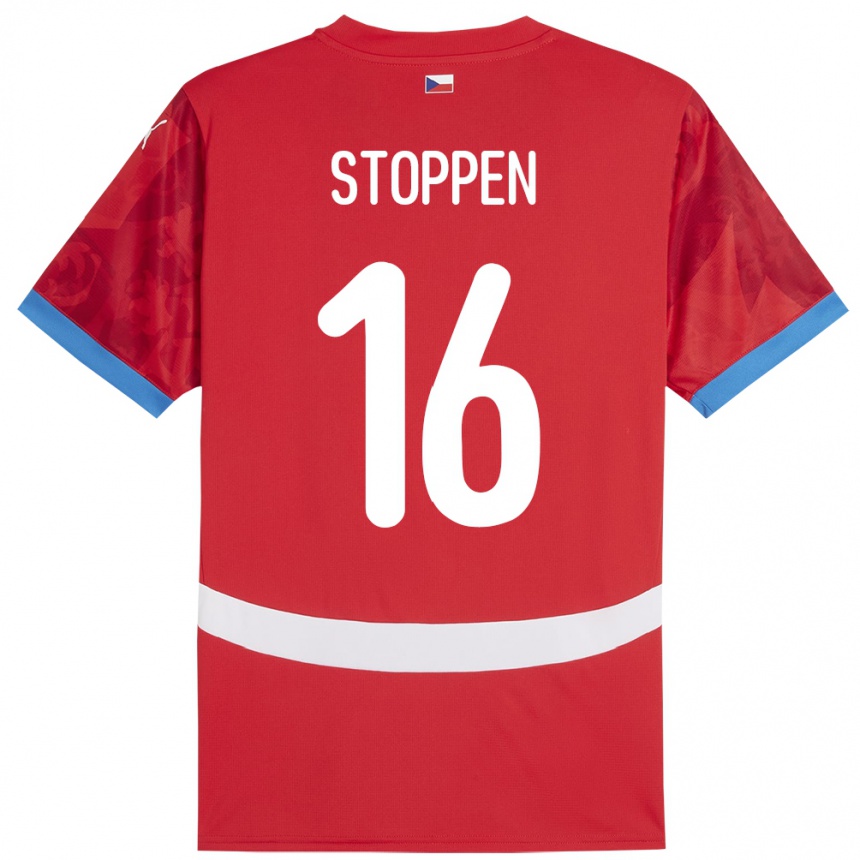 Mujer Fútbol Camiseta Chequia Tadeas Stoppen #16 Rojo 1ª Equipación 24-26